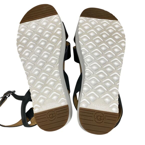 Ugg Tipton Patent Leather Platform Sandals Womens Size 6 Us Black - Picture 5 of 16